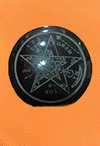 OBSIDIANA CIRCULAR PEQUE�A TETRAGRAMATRON PULIDO